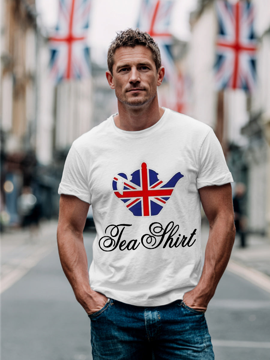 Men's Funny British Tea Shirt Casual Tee