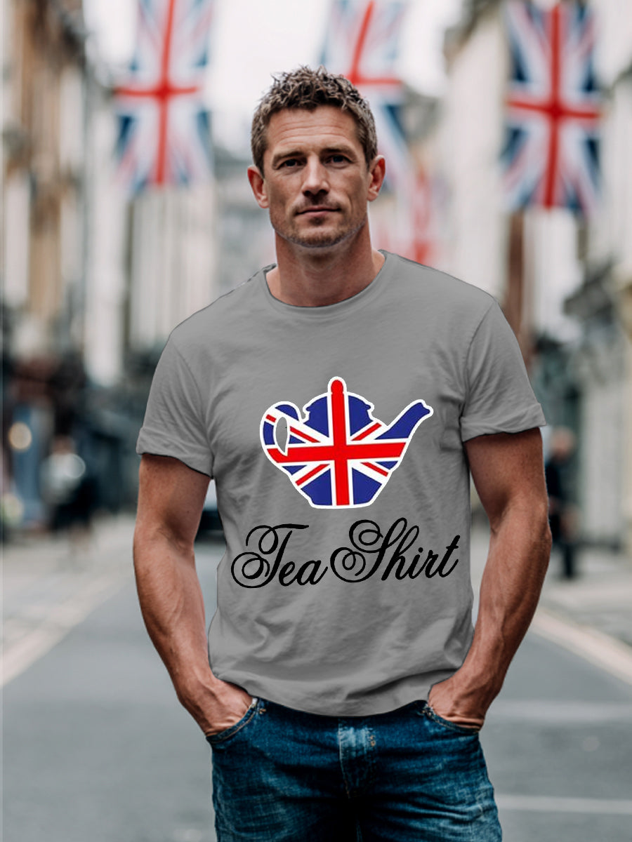 Men's Funny British Tea Shirt Casual Tee