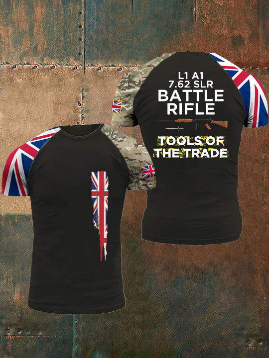 Men's L1 A1 7.62 SLR BATTLE RIFLE TOOLS OF THE TRADE Short Sleeve T-Shirt