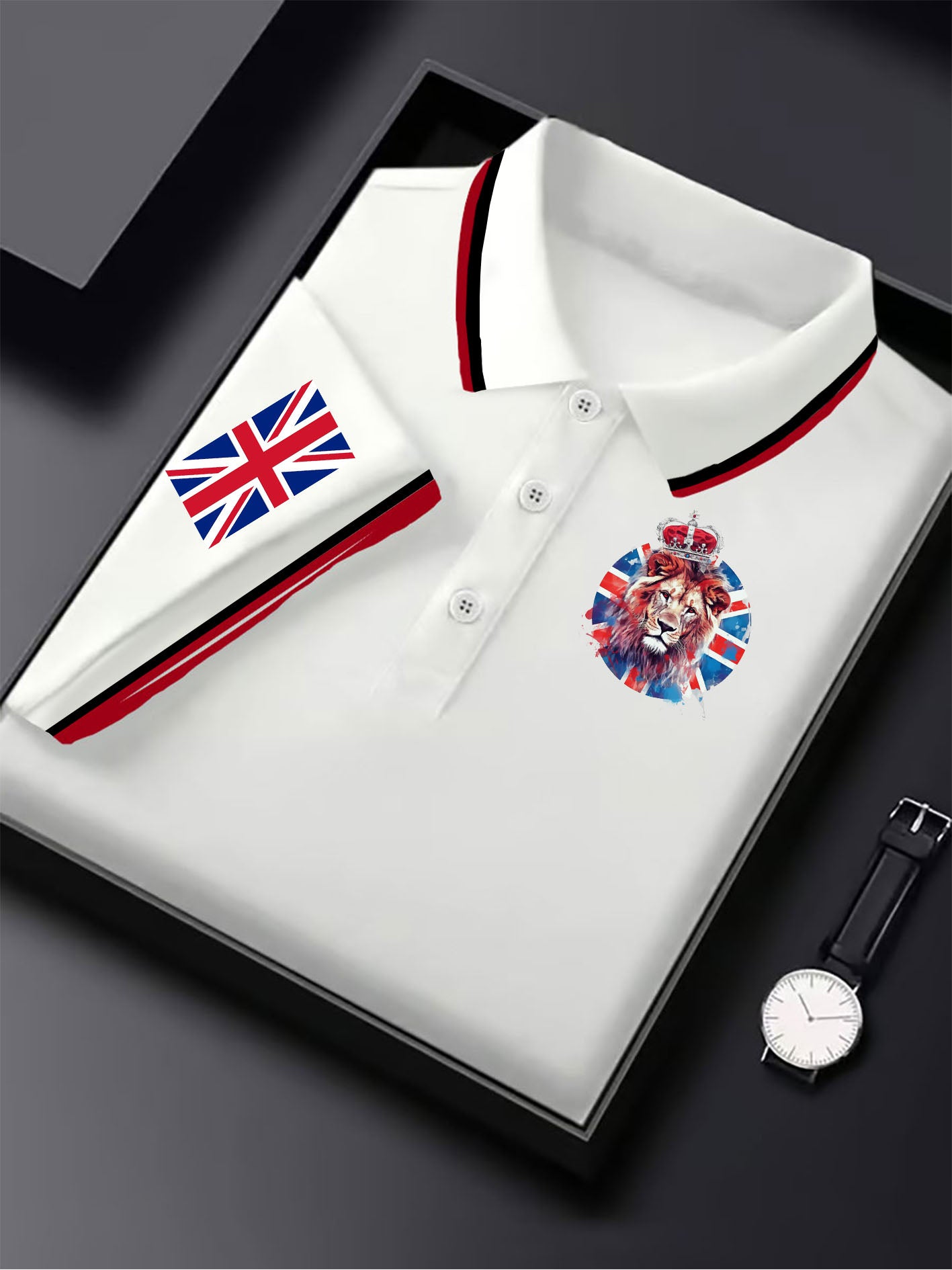 British business men's short sleeve shirt
