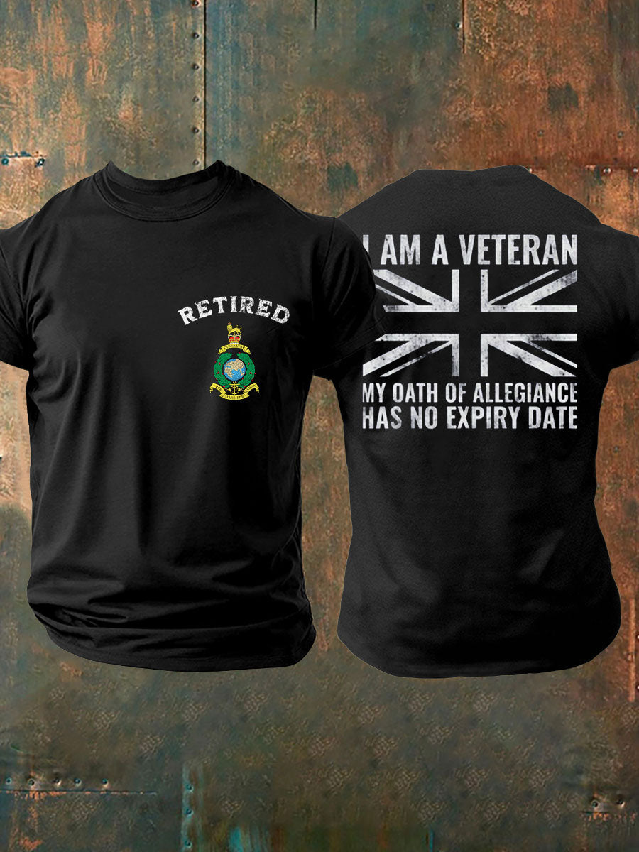 Men's Retired Marines Veteran Printed T-shirt