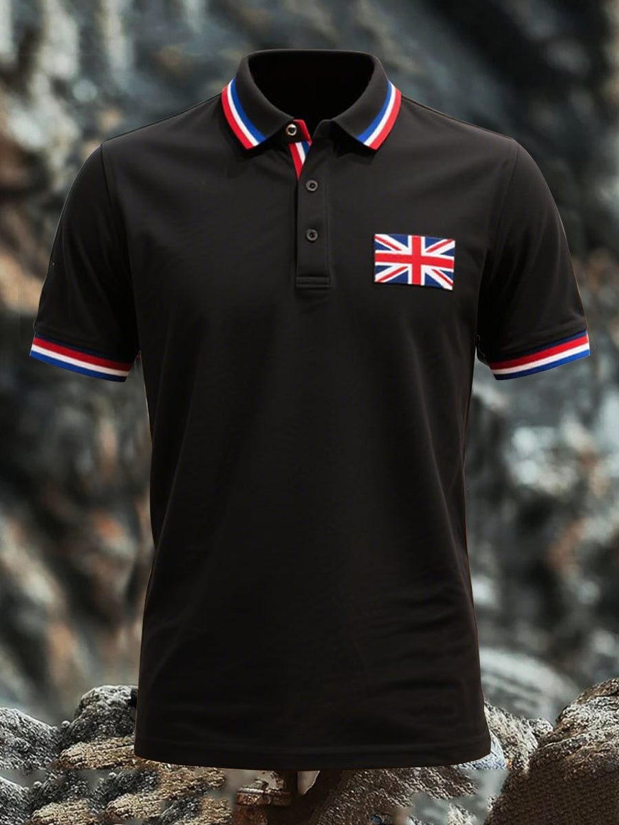 Men's British Flag Business Short Sleeve T-shirt