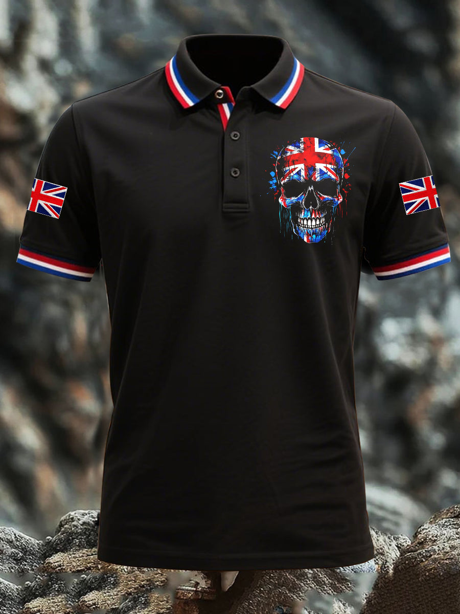 Men's British Skull Flag Short Sleeve Shirt