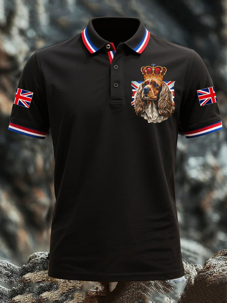 Men's Cavalier King Charles Spaniel Dog Short Sleeve Shirt
