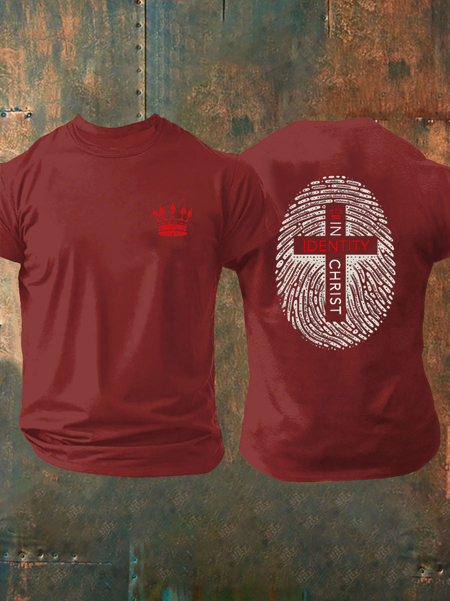 Men's Identity in Christ Printed Casual T-Shirt