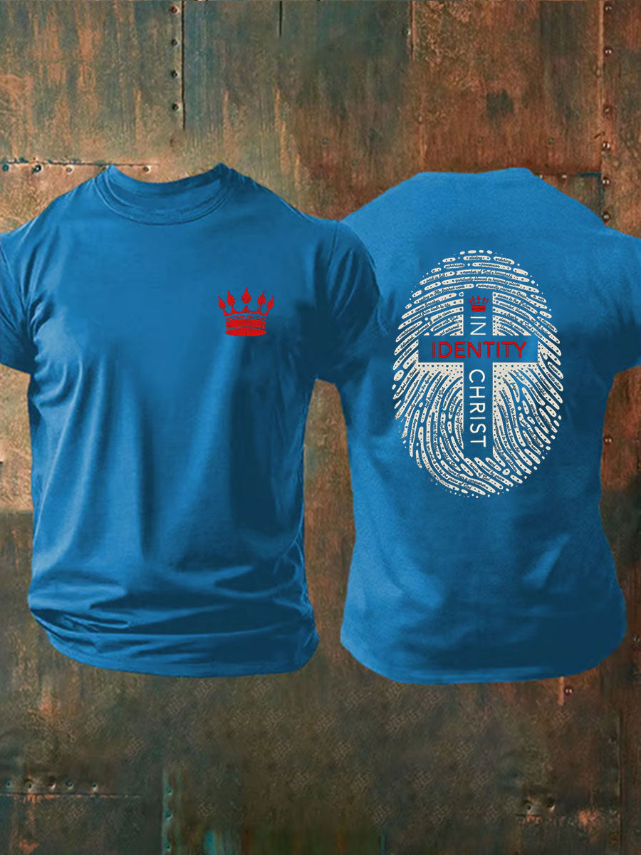 Men's Identity in Christ Printed Casual T-Shirt