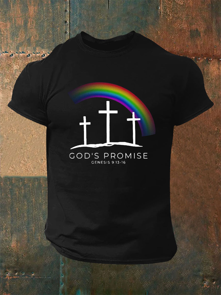 Men's God's Promise Printed Casual T-Shirt