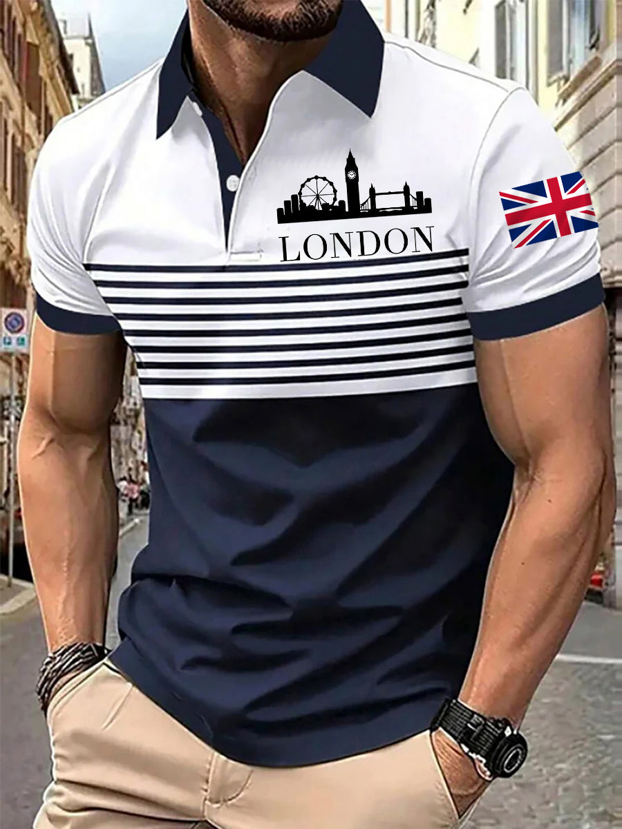 Men's Vintage England Flag Casual Shirt