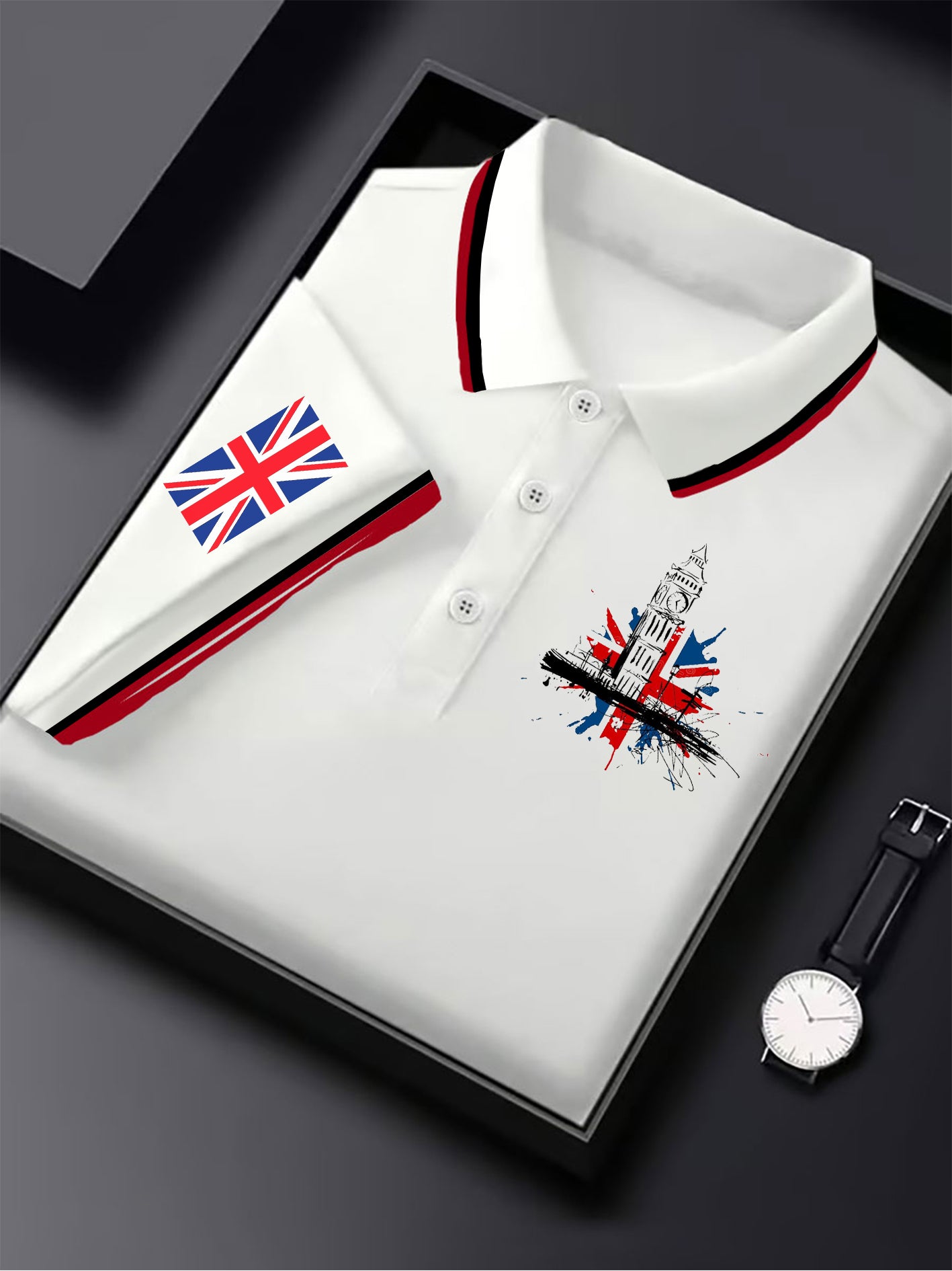 British business men's short sleeve shirt