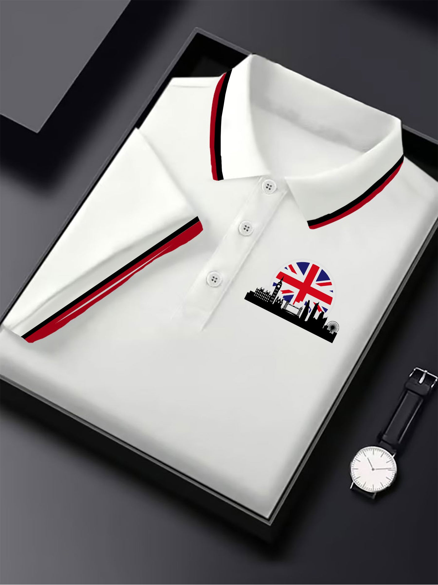 British business men's short sleeve shirt