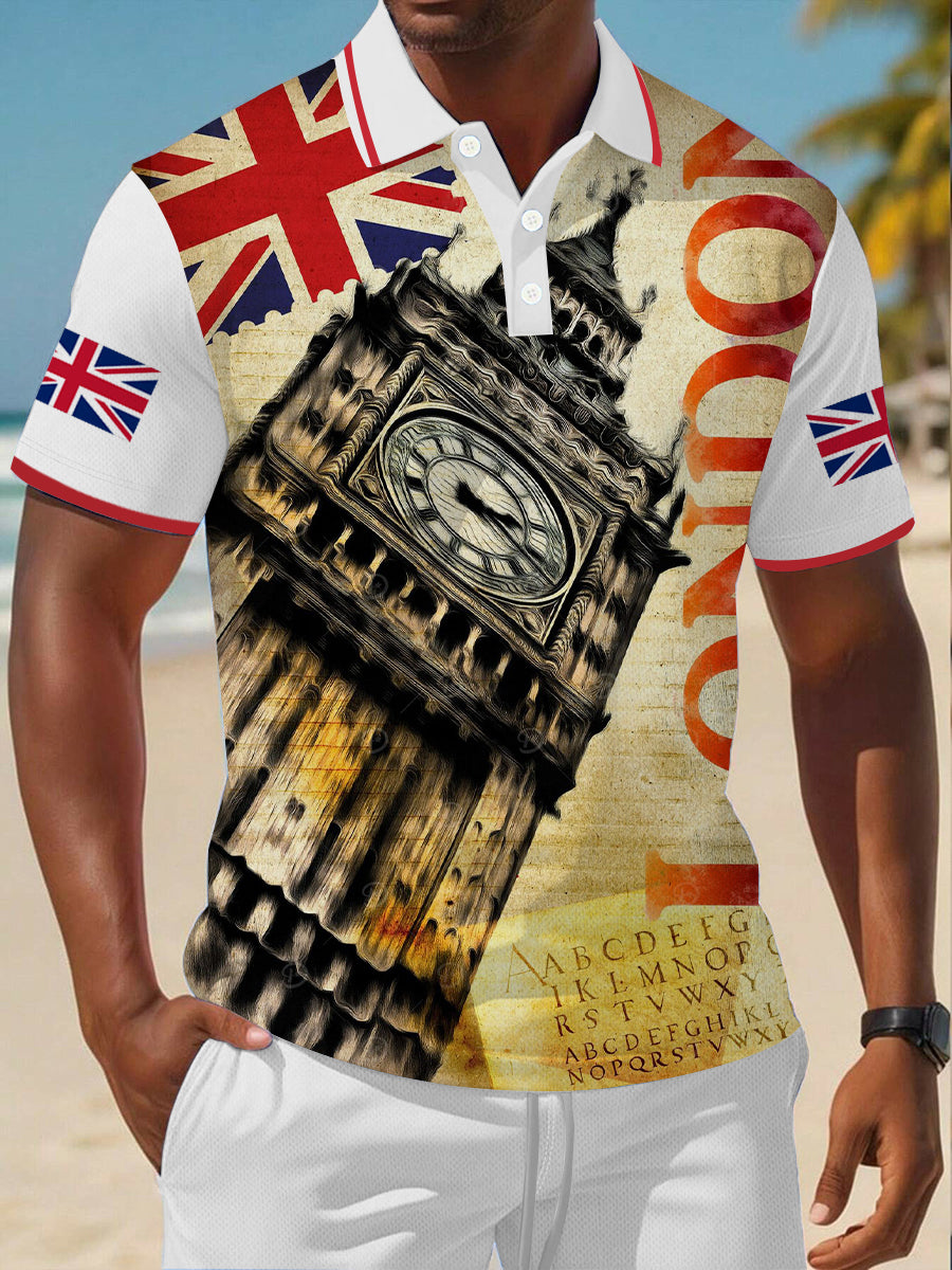 Men's Vintage England Flag Casual Shirt