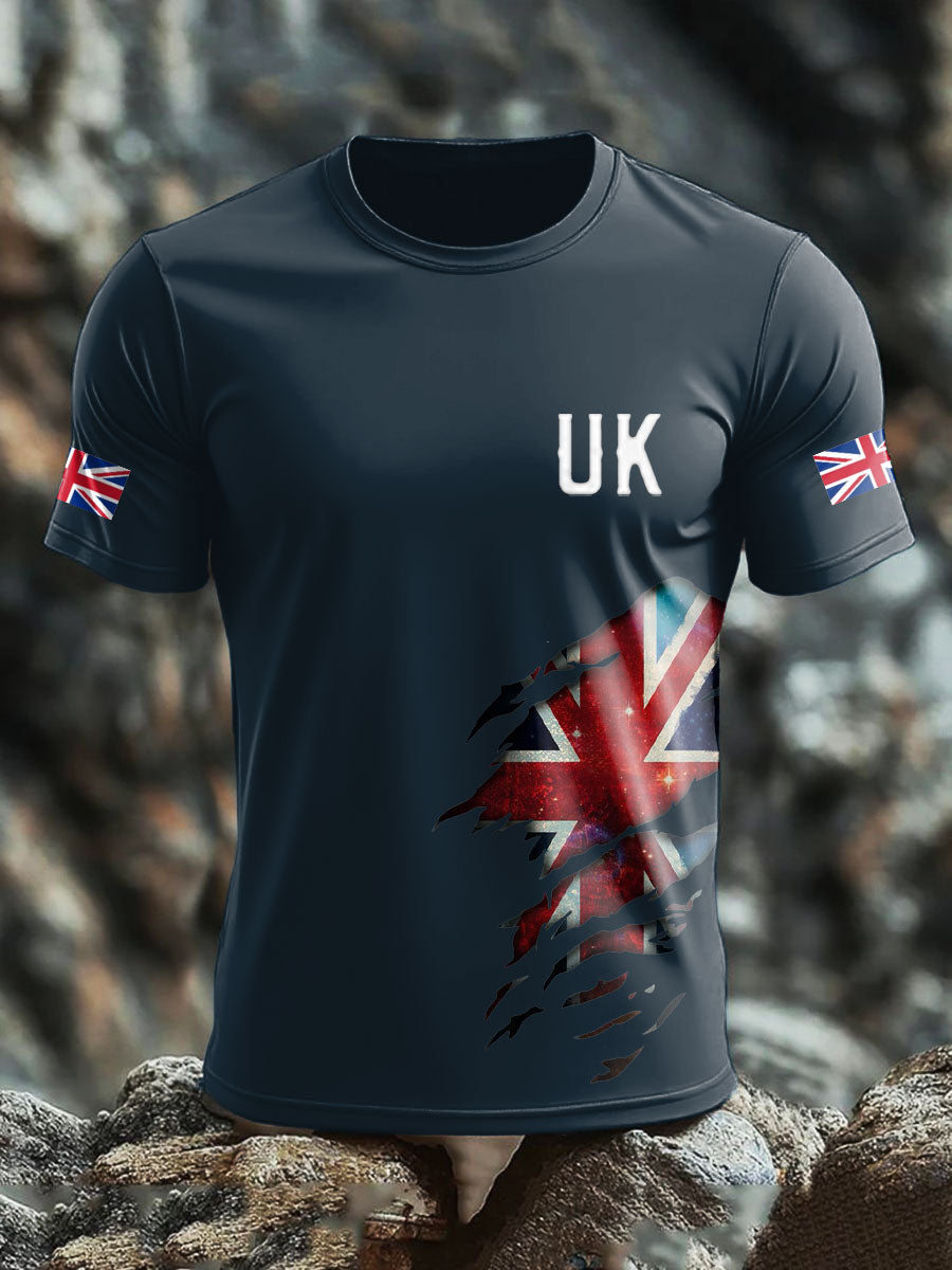 Men's UK Flag Pride Printed T-shirt