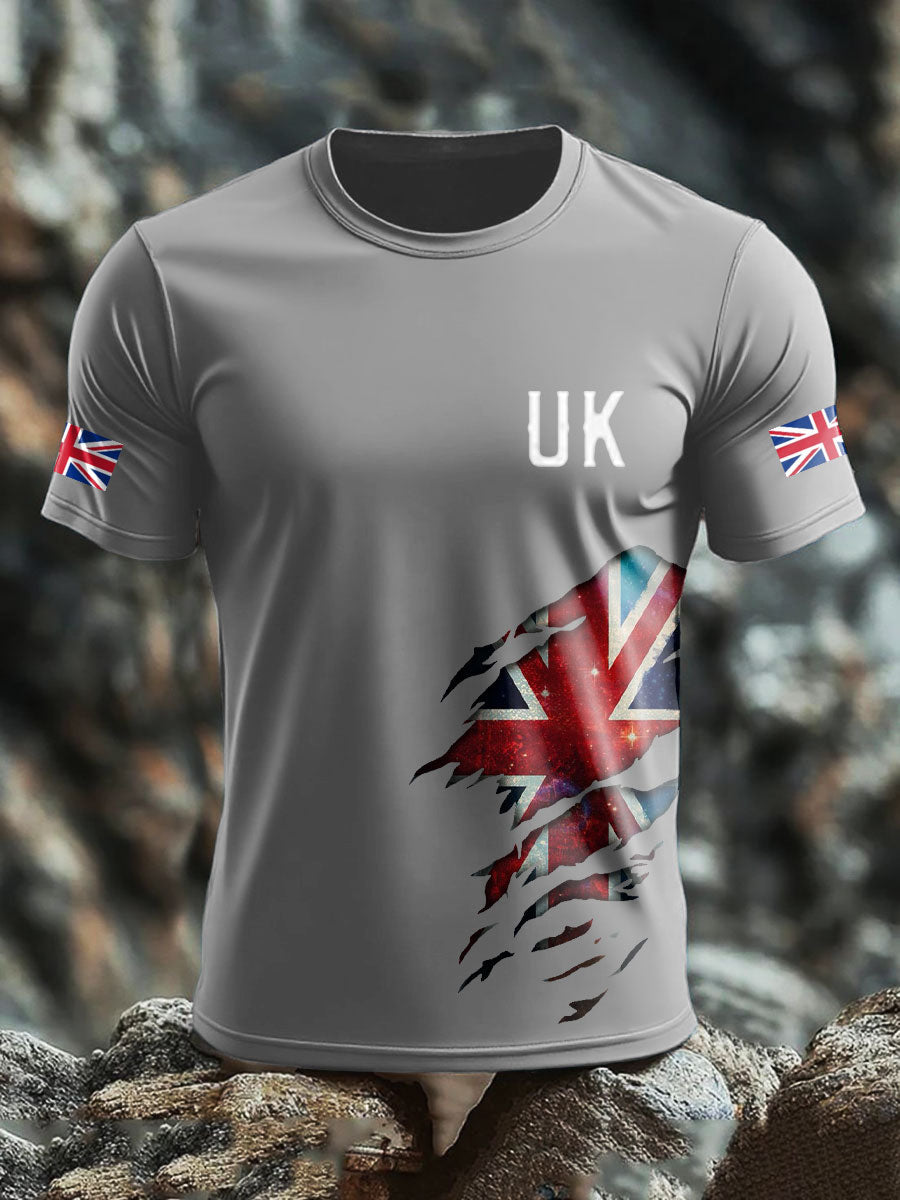 Men's UK Flag Pride Printed T-shirt