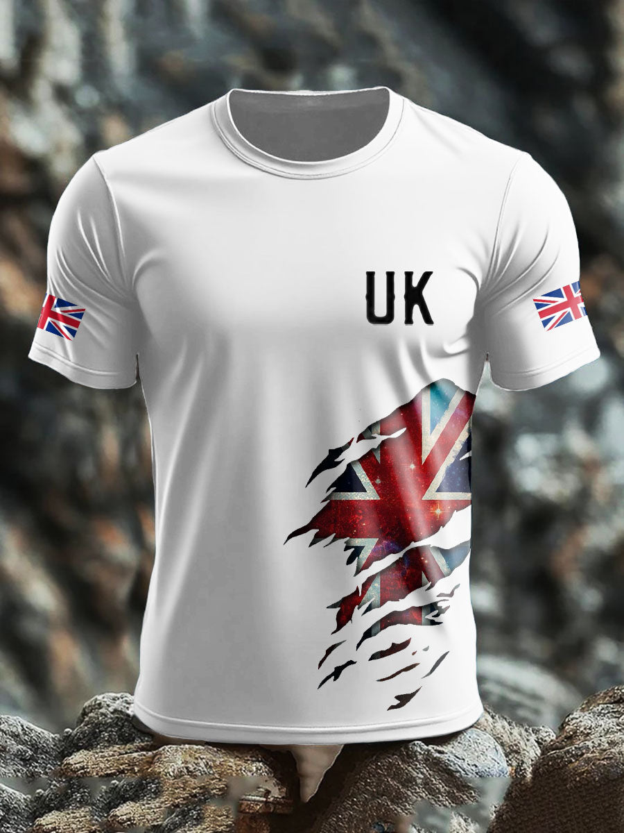 Men's UK Flag Pride Printed T-shirt