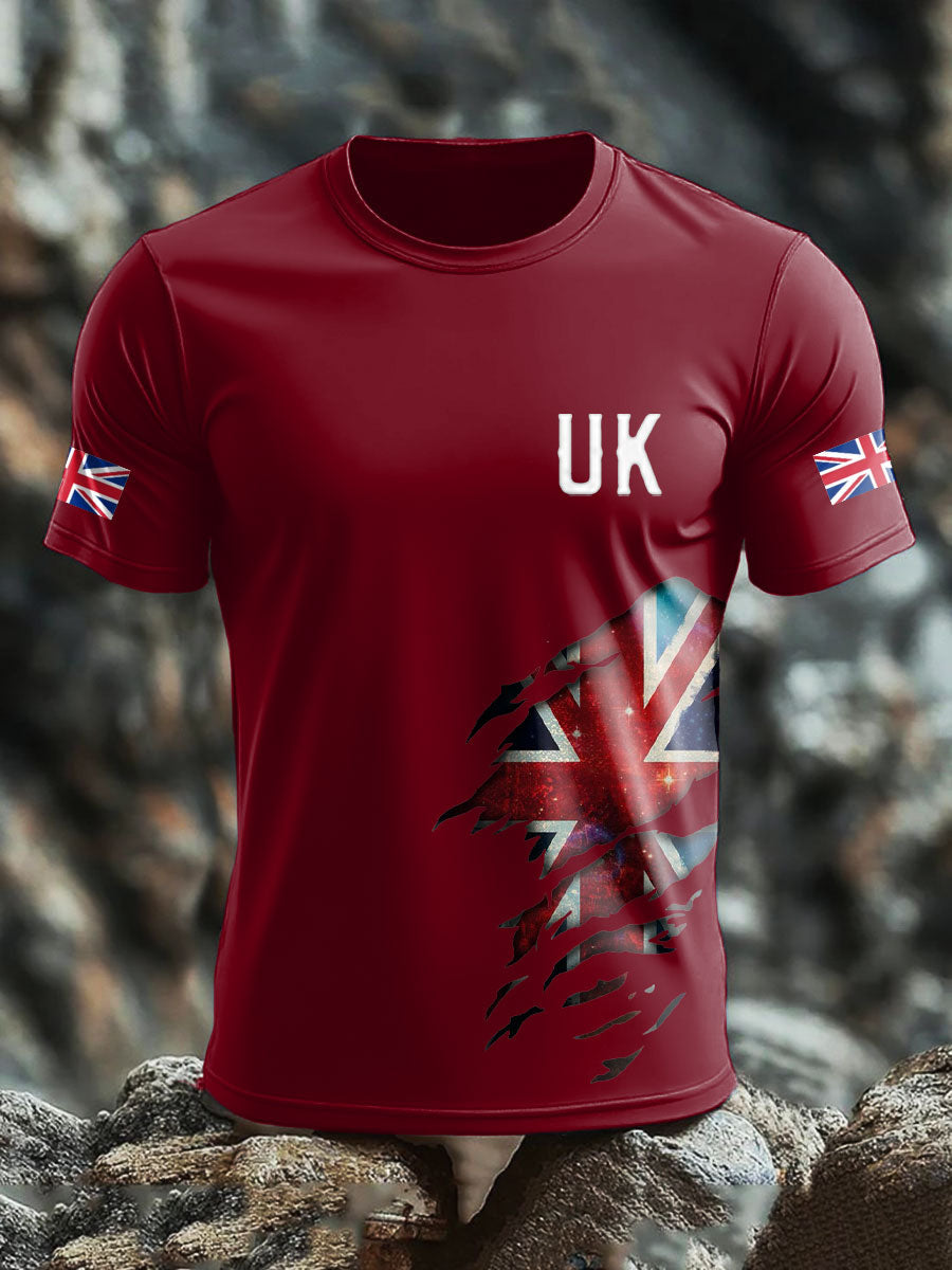 Men's UK Flag Pride Printed T-shirt