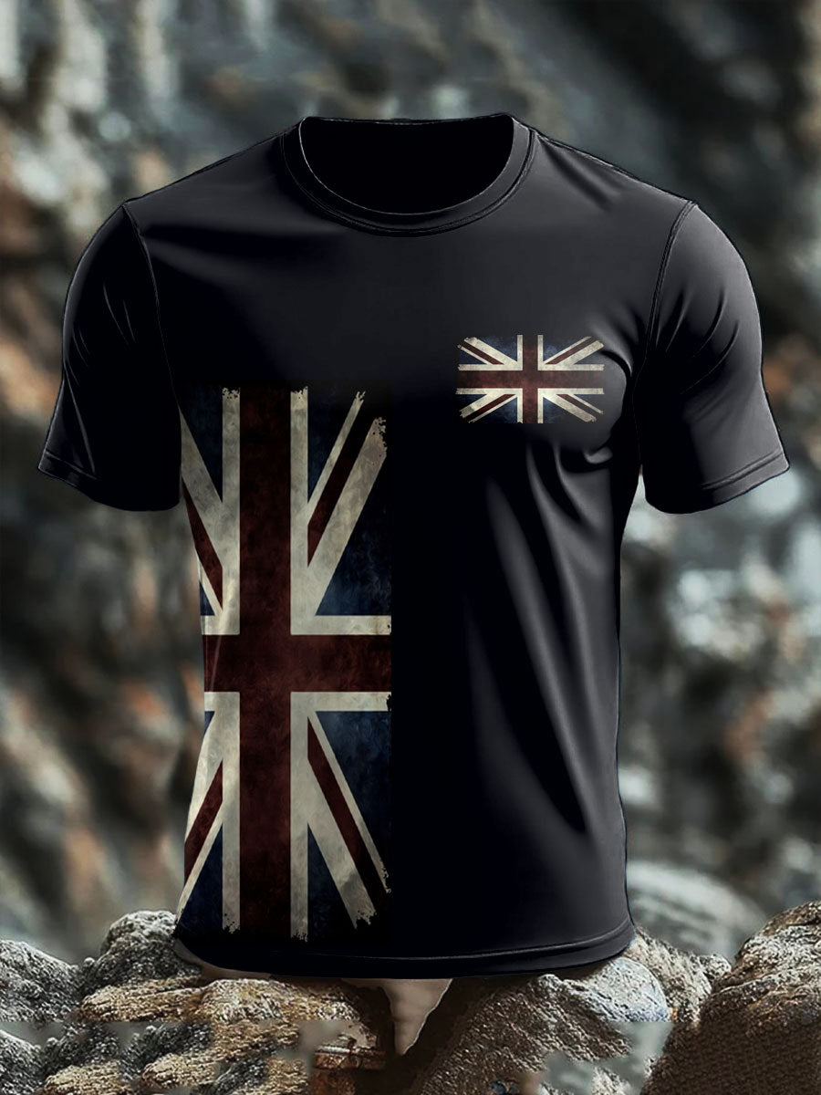 Men's UK Flag Pride Printed T-shirt