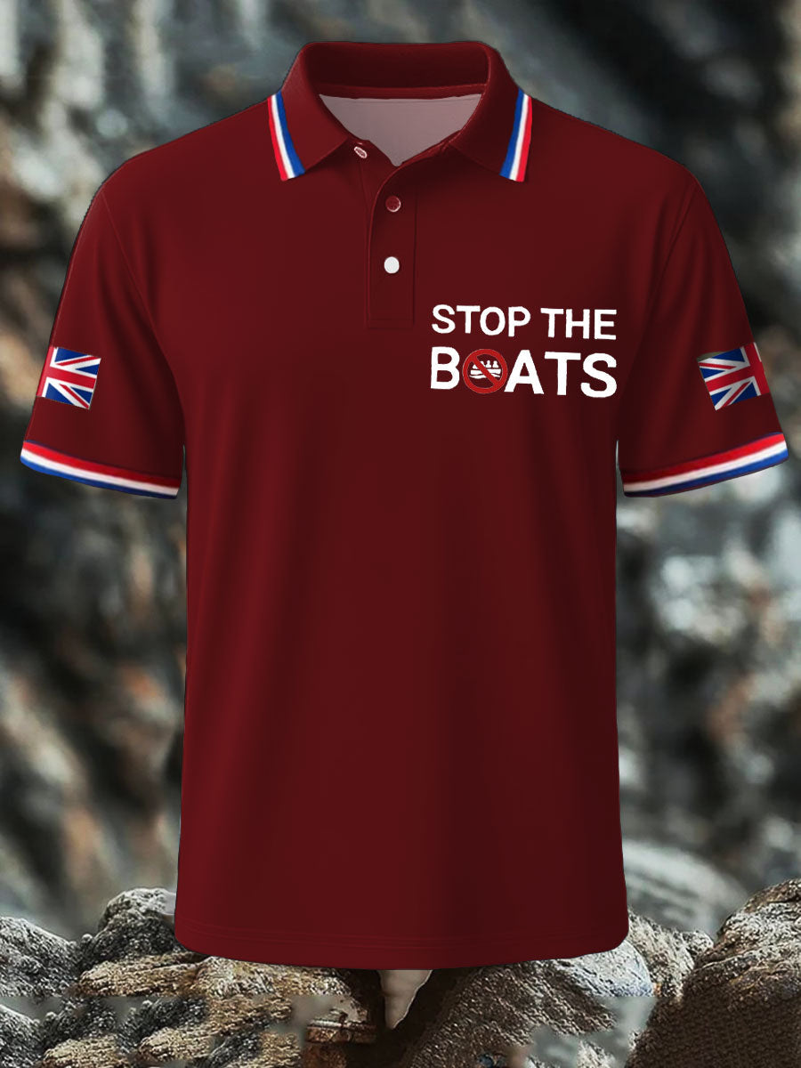 Men's UK Flag Immigration Printed Casual Tops
