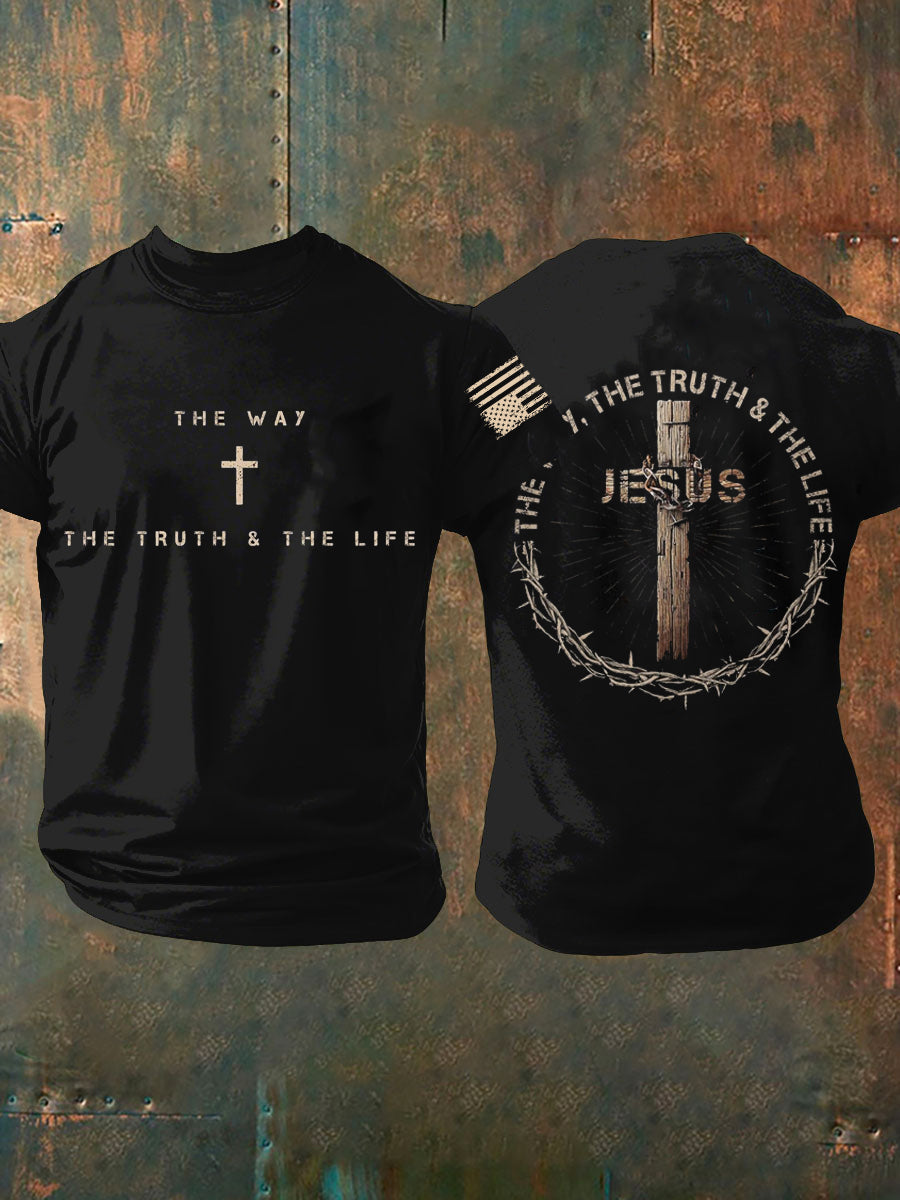 Men's Jesus The Way The Truth The Life Short Sleeves T-shirt