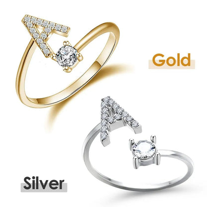 💍 Sconto del 50%! ❤️ Anello con iniziale "Amore" – Personalizzabile, regolabile e perfetto come regalo significativo per te o per la persona amata ✨