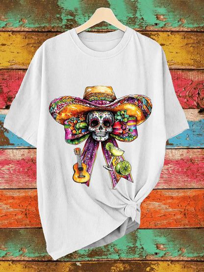 Camiseta de mujer mexicana Fiesta Cinco de Mayo con estampado Margarita