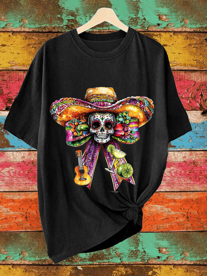 Camiseta de mujer mexicana Fiesta Cinco de Mayo con estampado Margarita