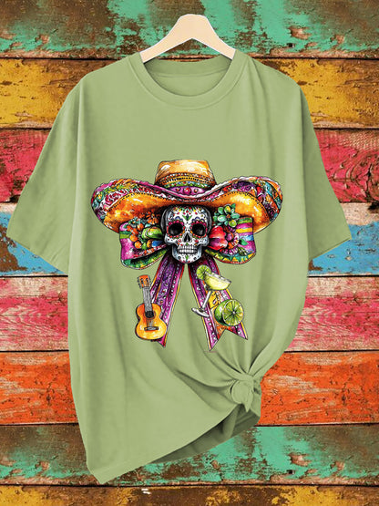 Camiseta de mujer mexicana Fiesta Cinco de Mayo con estampado Margarita