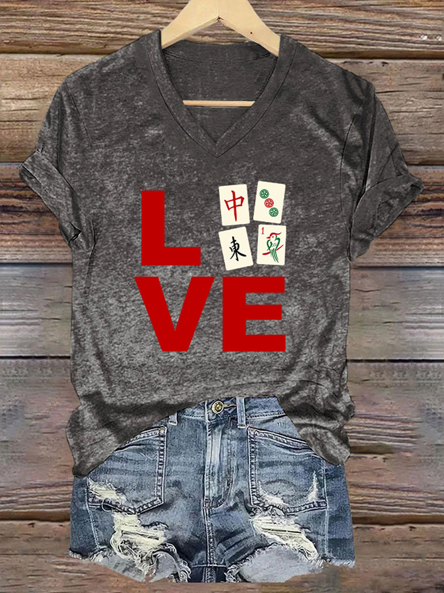 Camiseta de mujer Funny Mah Jongg Print