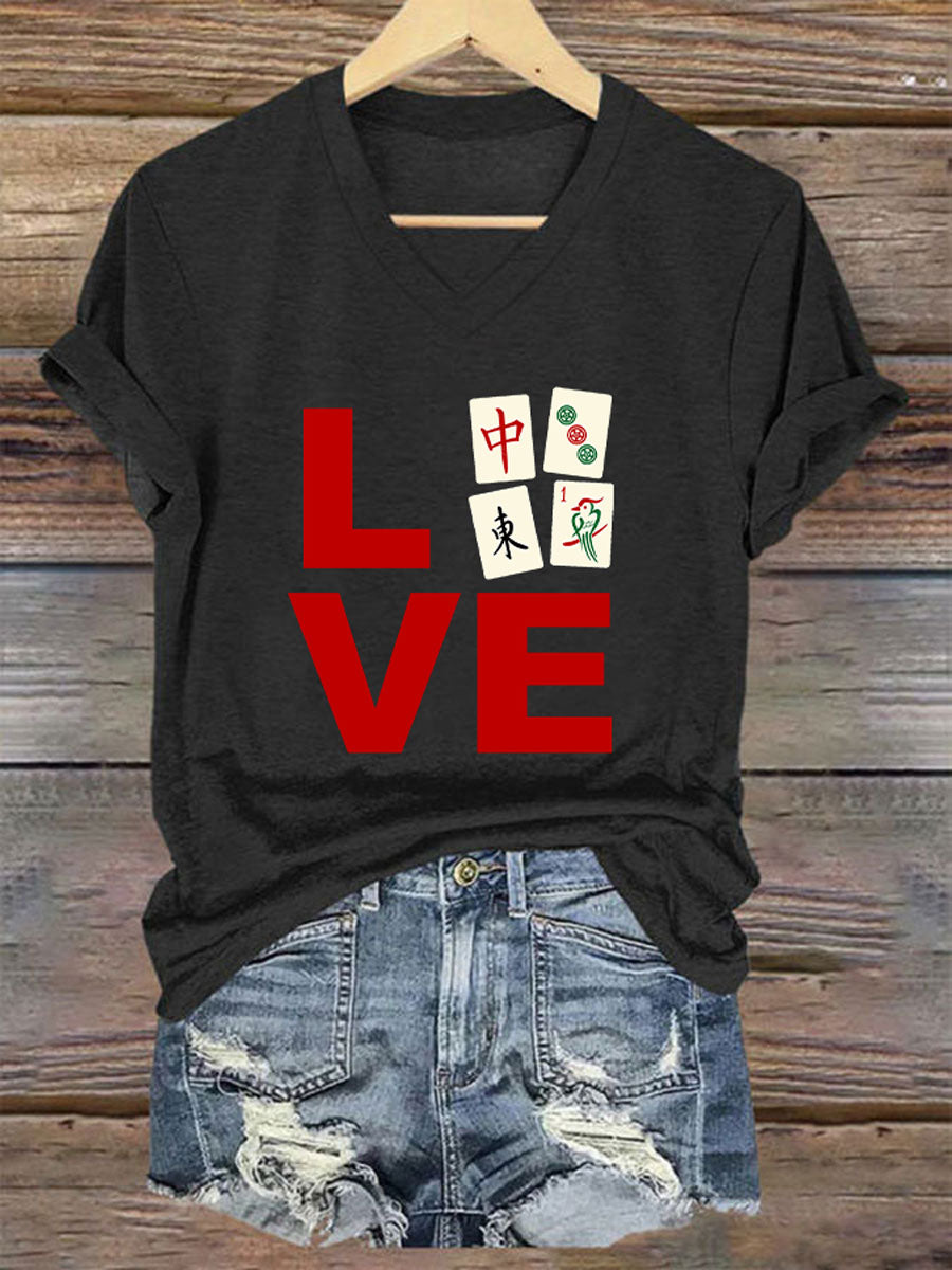 Camiseta de mujer Funny Mah Jongg Print