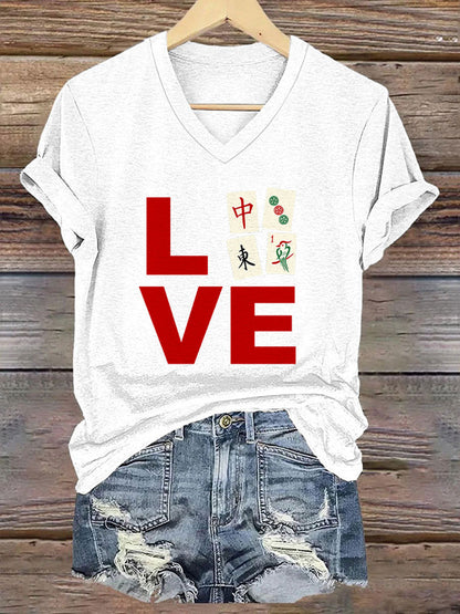 Camiseta de mujer Funny Mah Jongg Print