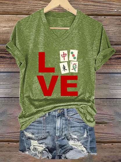 Camiseta de mujer Funny Mah Jongg Print