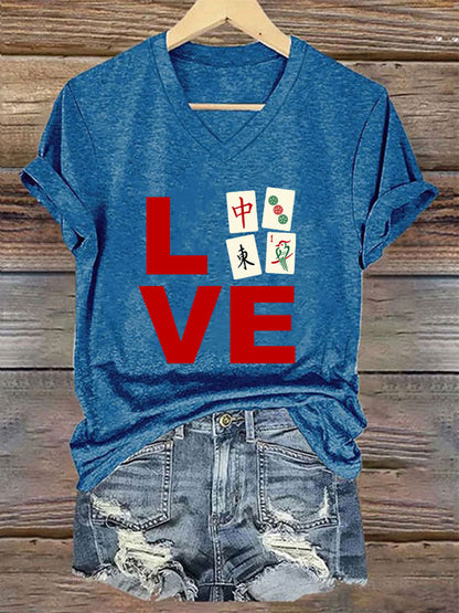 Camiseta de mujer Funny Mah Jongg Print
