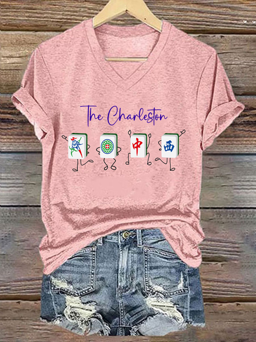 Camiseta de mujer Funny Mah Jongg Print