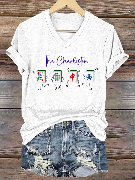 Camiseta de mujer Funny Mah Jongg Print