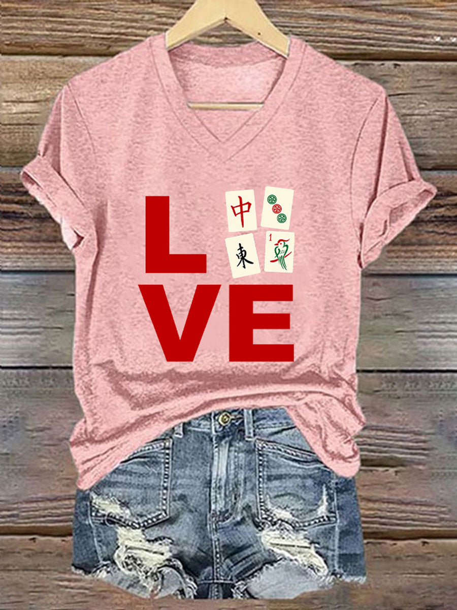 Camiseta de mujer Funny Mah Jongg Print