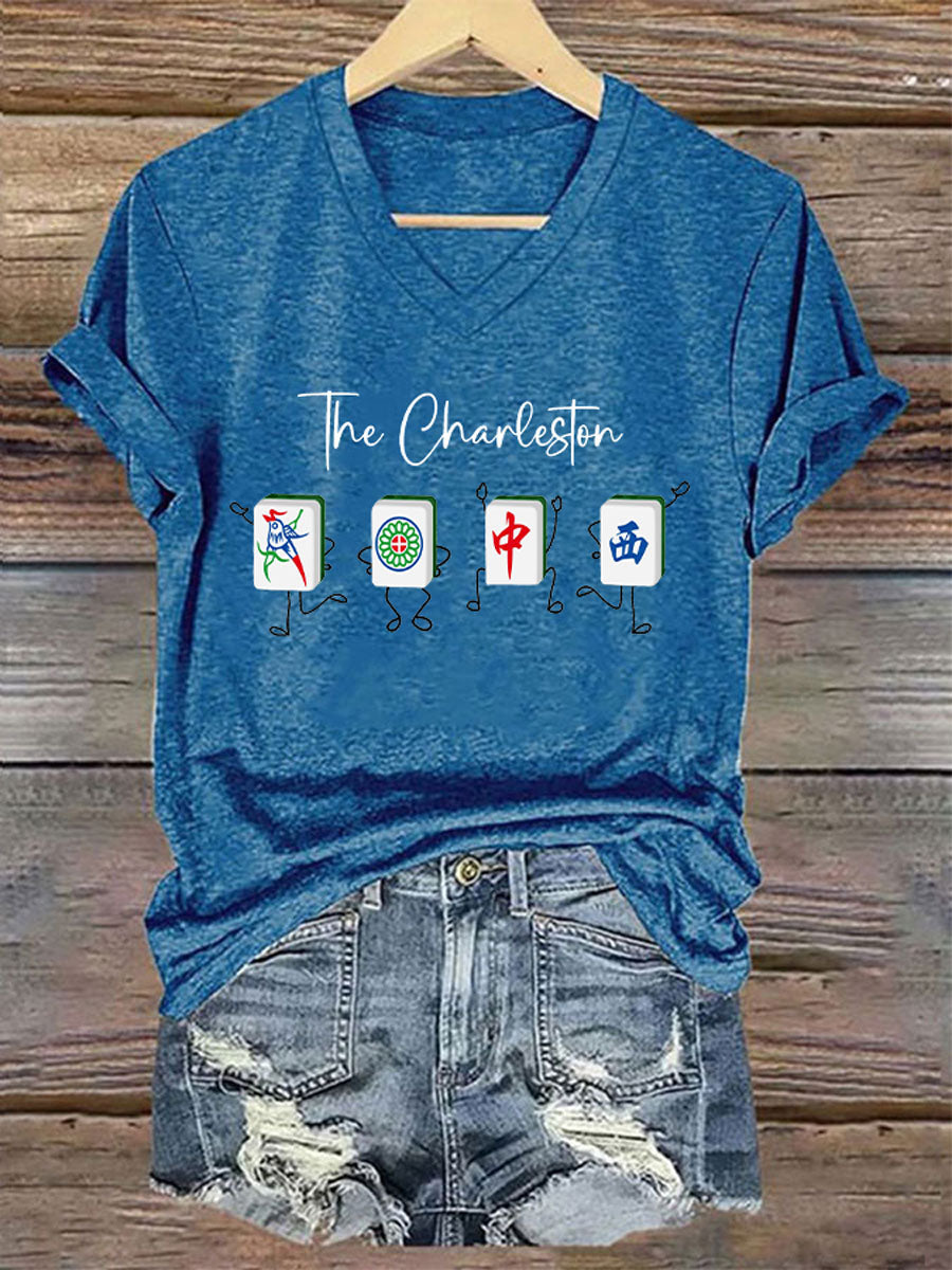 Camiseta de mujer Funny Mah Jongg Print
