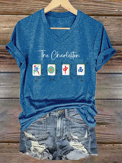 Camiseta de mujer Funny Mah Jongg Print