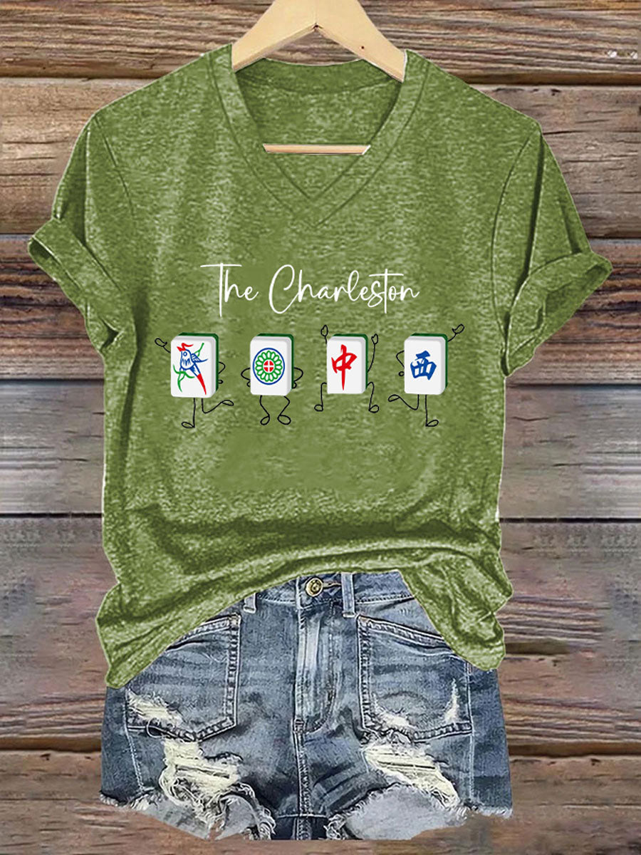 Camiseta de mujer Funny Mah Jongg Print