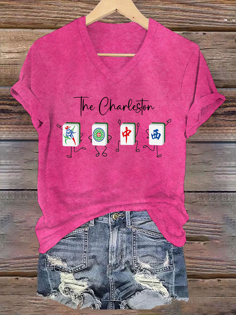 Camiseta de mujer Funny Mah Jongg Print
