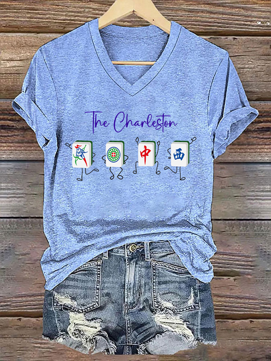 Camiseta de mujer Funny Mah Jongg Print