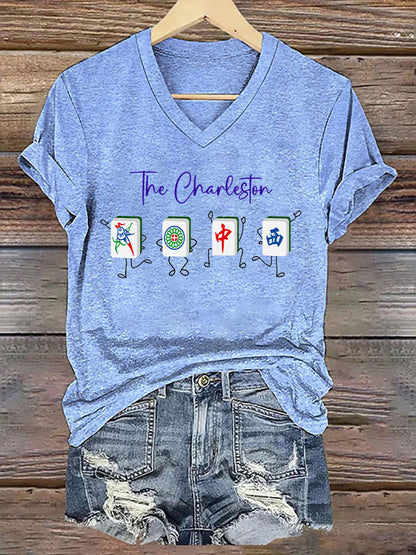 Camiseta de mujer Funny Mah Jongg Print