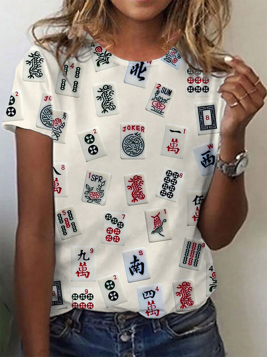 Camiseta mujer mahjong