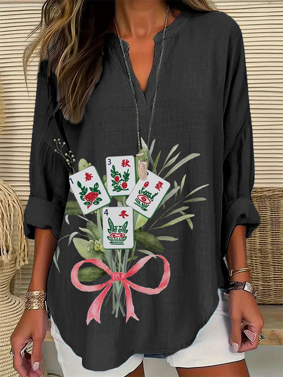 Top Casual Mujer Mahjong Estampado Floral