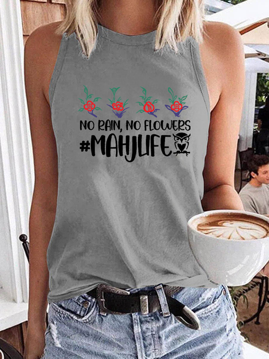 Chaleco de mujer Funny Mahjong Impreso Casual