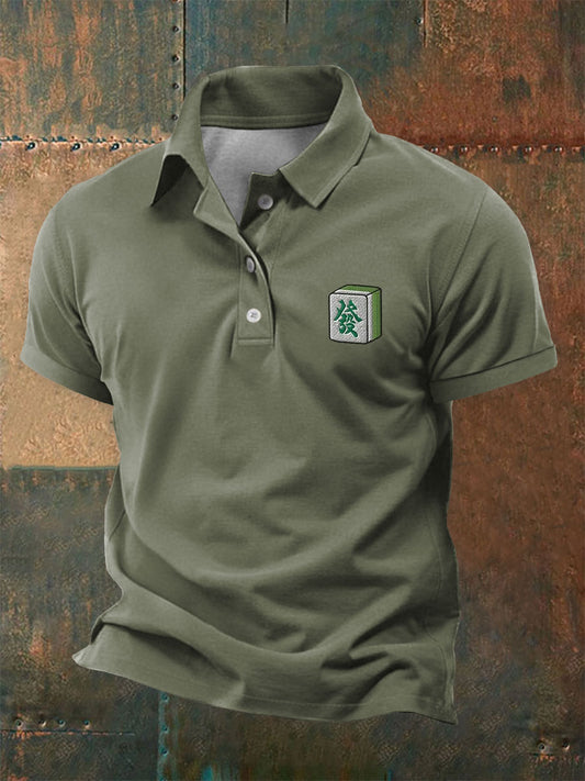 Polo Mahjong "Fat Choi" para hombre