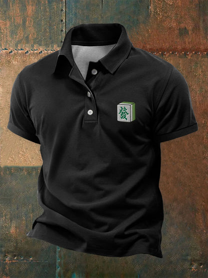 Polo Mahjong "Fat Choi" para hombre