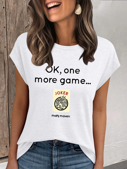 Camiseta mujer ok, un juego más mahj maven casual