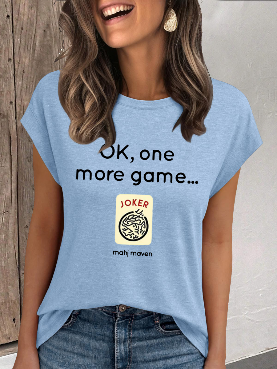 Camiseta mujer ok, un juego más mahj maven casual