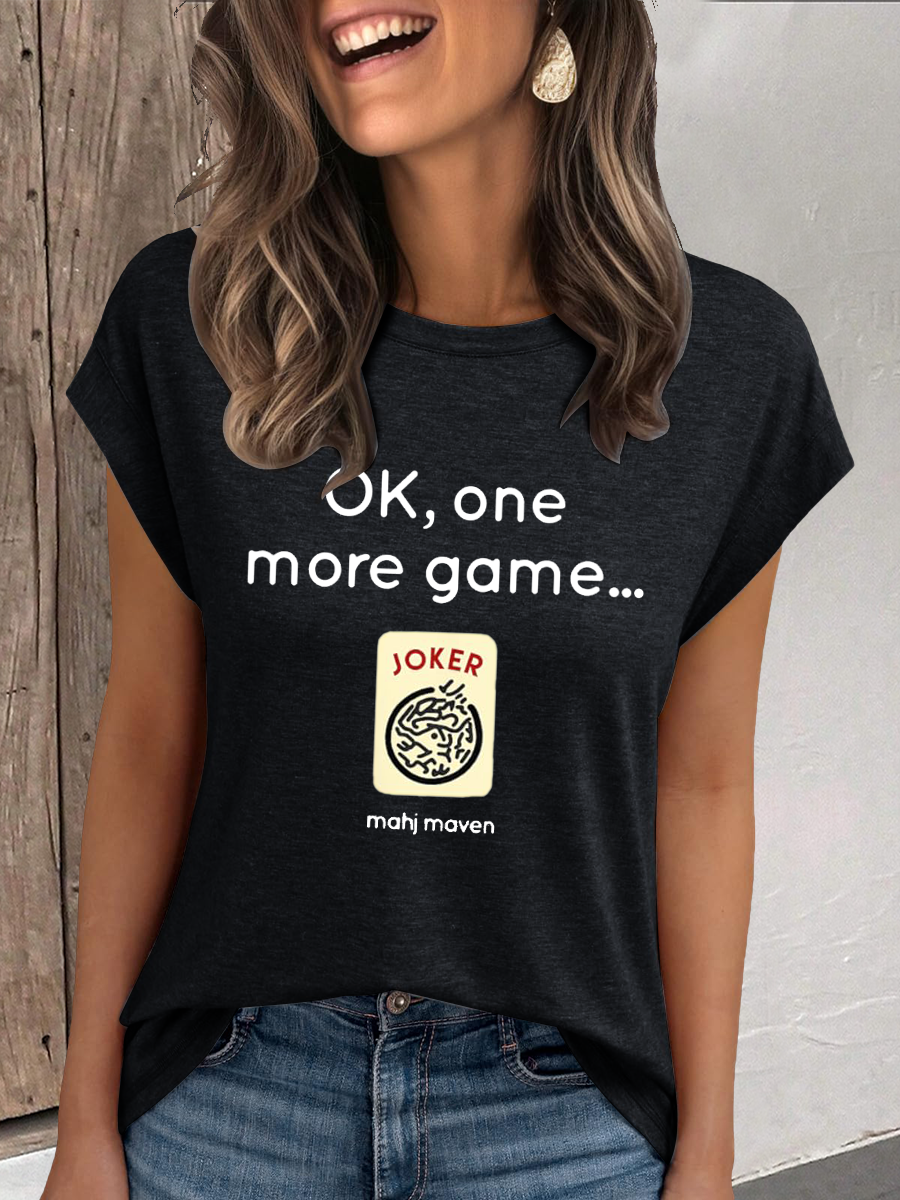 Camiseta mujer ok, un juego más mahj maven casual