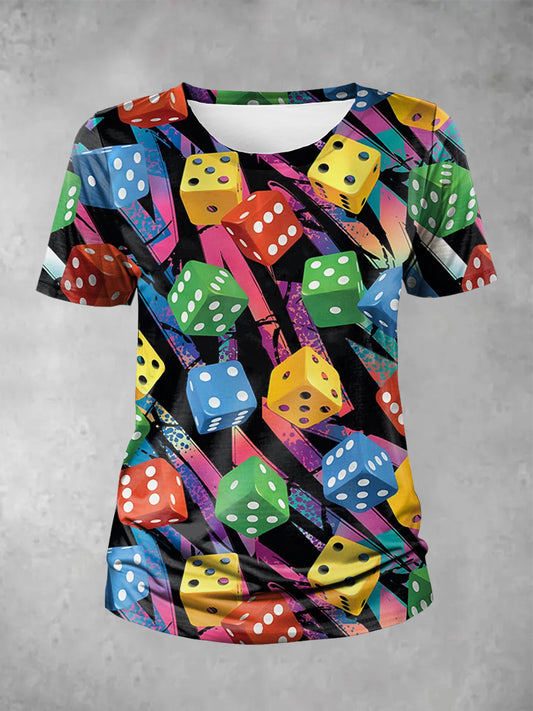 Camiseta para mujer Mahjong Dados