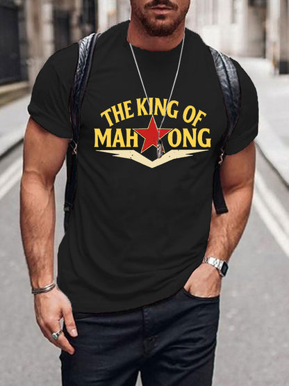 Camiseta casual de los hombres Funny Mahjong Print